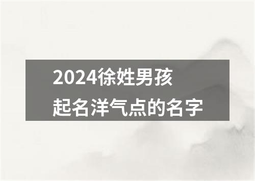 2024徐姓男孩起名洋气点的名字