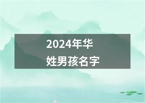 2024年华姓男孩名字