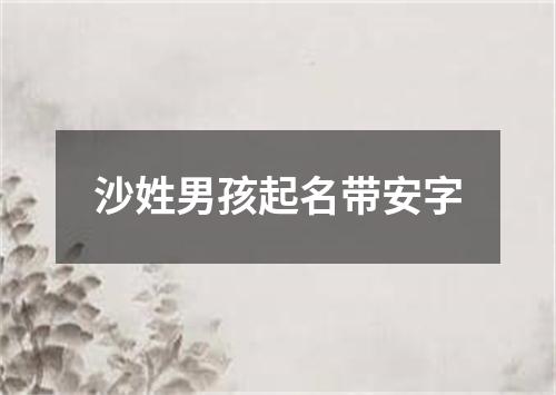 沙姓男孩起名带安字