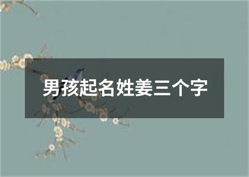 男孩起名姓姜三个字