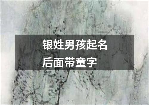 银姓男孩起名后面带童字