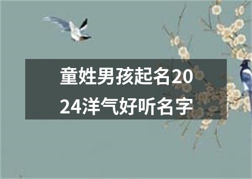 童姓男孩起名2024洋气好听名字