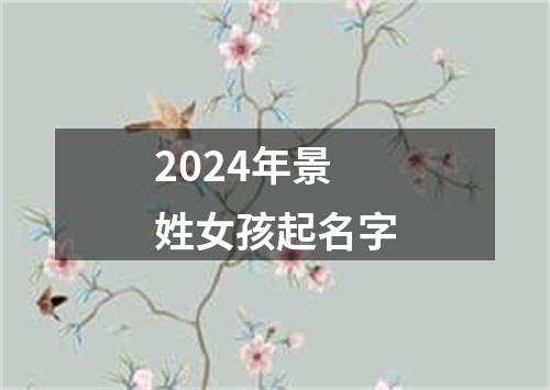 2024年景姓女孩起名字