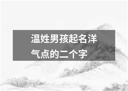 温姓男孩起名洋气点的二个字