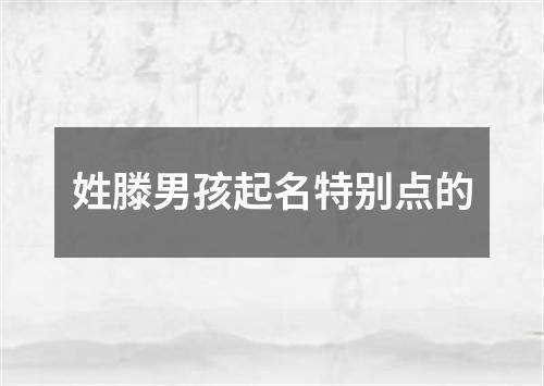 姓滕男孩起名特别点的