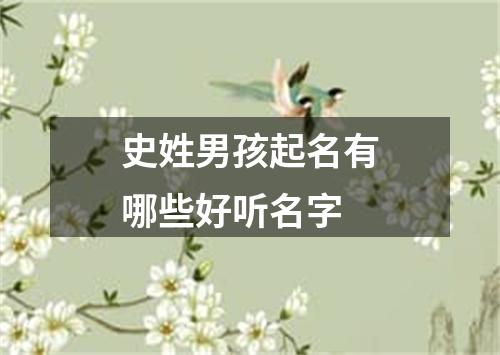 史姓男孩起名有哪些好听名字