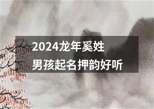 2024龙年奚姓男孩起名押韵好听