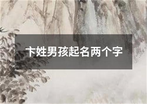 卞姓男孩起名两个字