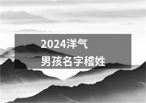 2024洋气男孩名字稽姓