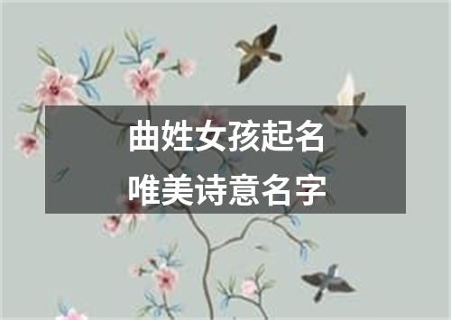 曲姓女孩起名唯美诗意名字