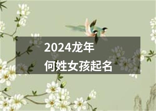 2024龙年何姓女孩起名