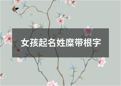 女孩起名姓糜带根字