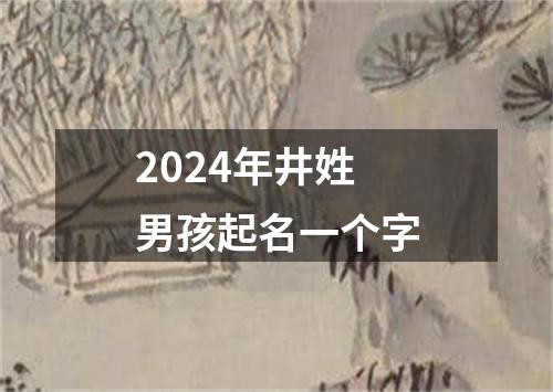 2024年井姓男孩起名一个字