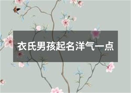 衣氏男孩起名洋气一点