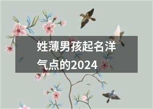 姓薄男孩起名洋气点的2024