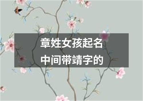 章姓女孩起名中间带靖字的