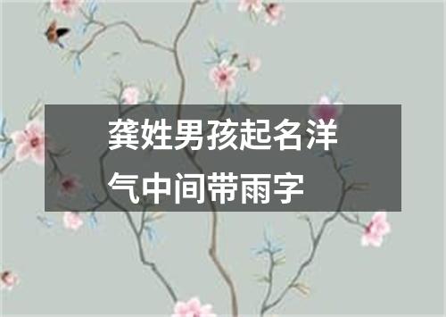 龚姓男孩起名洋气中间带雨字