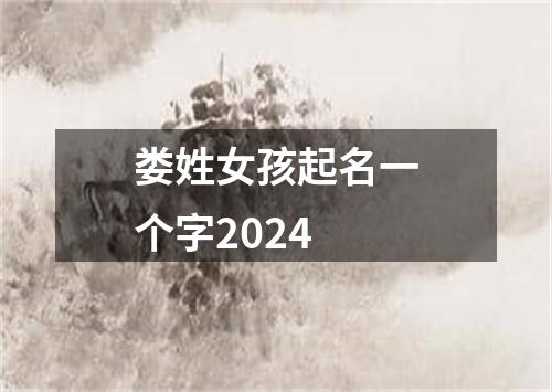 娄姓女孩起名一个字2024