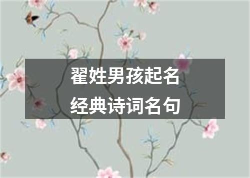 翟姓男孩起名经典诗词名句