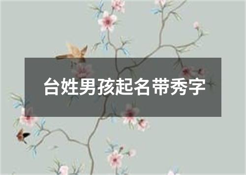 台姓男孩起名带秀字