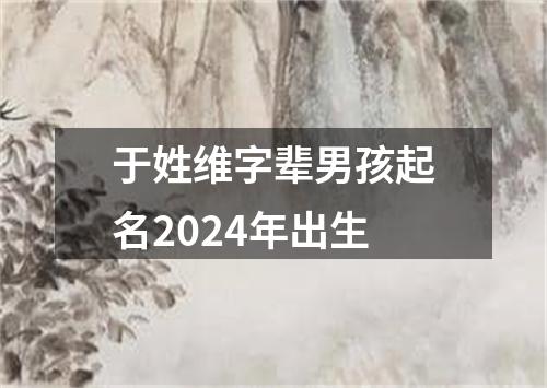 于姓维字辈男孩起名2024年出生