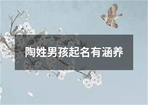 陶姓男孩起名有涵养