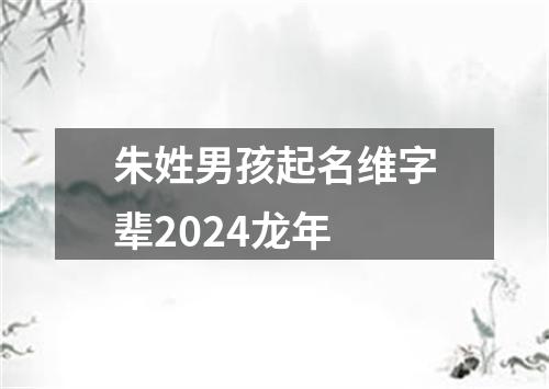 朱姓男孩起名维字辈2024龙年