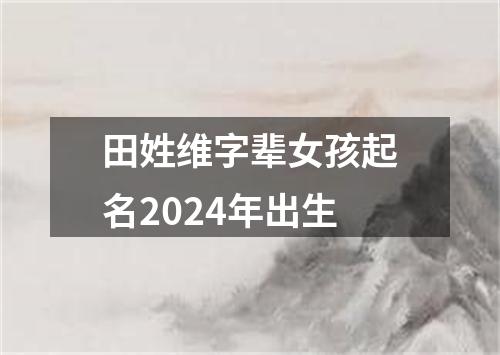 田姓维字辈女孩起名2024年出生