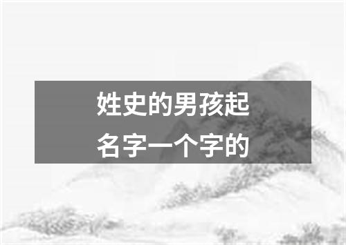 姓史的男孩起名字一个字的