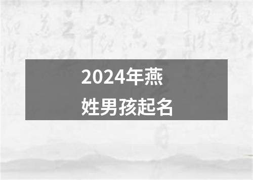 2024年燕姓男孩起名