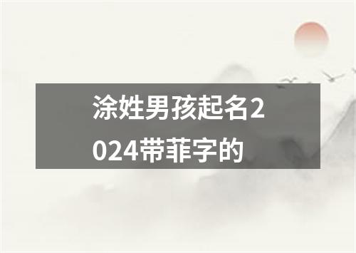 涂姓男孩起名2024带菲字的