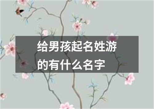 给男孩起名姓游的有什么名字