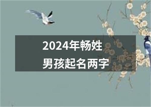 2024年畅姓男孩起名两字