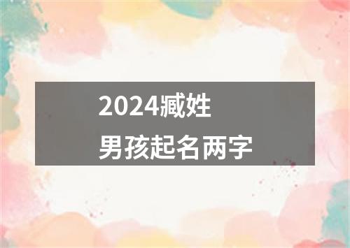 2024臧姓男孩起名两字