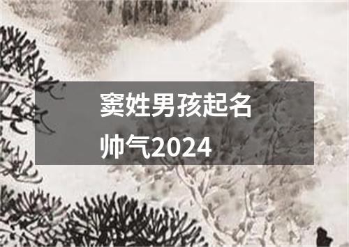 窦姓男孩起名帅气2024