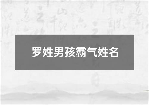 罗姓男孩霸气姓名