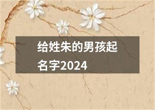 给姓朱的男孩起名字2024