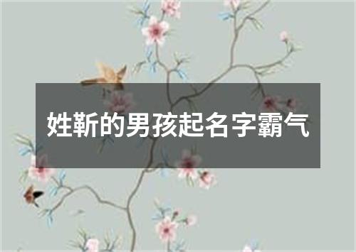 姓靳的男孩起名字霸气