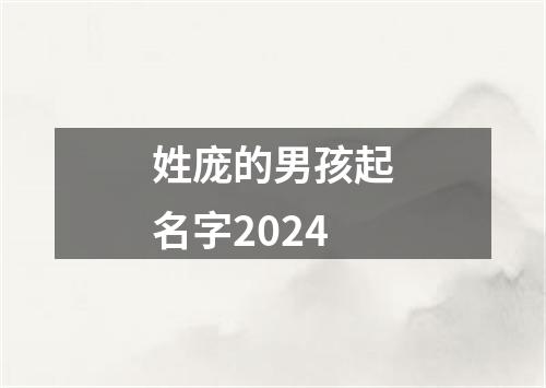 姓庞的男孩起名字2024