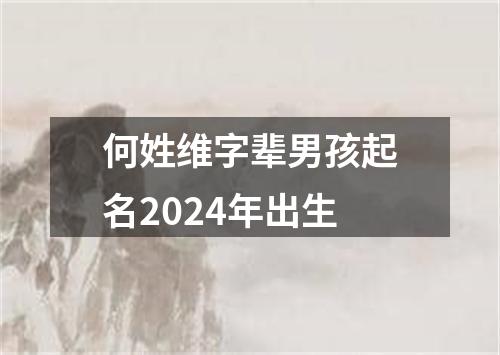 何姓维字辈男孩起名2024年出生