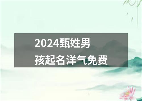 2024甄姓男孩起名洋气免费