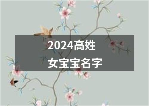 2024高姓女宝宝名字