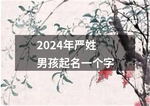 2024年严姓男孩起名一个字