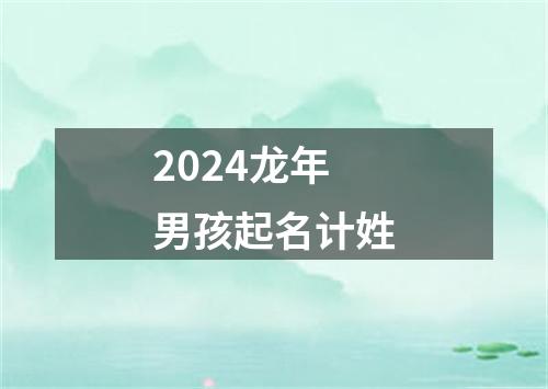 2024龙年男孩起名计姓