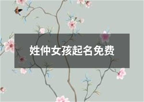 姓仲女孩起名免费