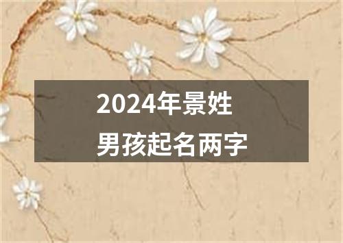 2024年景姓男孩起名两字