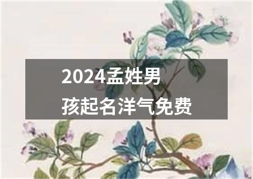 2024孟姓男孩起名洋气免费