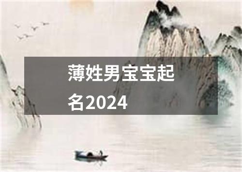 薄姓男宝宝起名2024