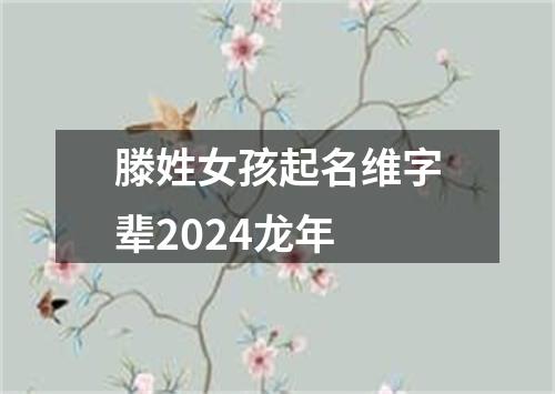 滕姓女孩起名维字辈2024龙年