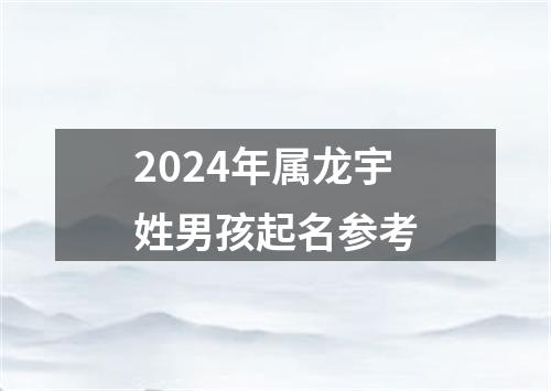 2024年属龙宇姓男孩起名参考